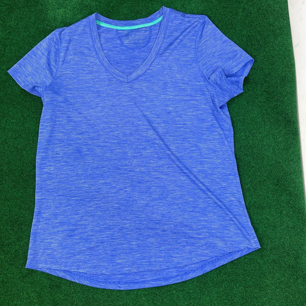 Danskin Womens Space Dye V-Neck Activewear T-Shirt Bundle Pink Blue XL 2-Pack - Picture 2 of 11